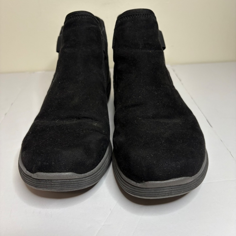 Ryka Black Suede Water Repellent Slip On Ankle Boots Women's Size 9.5 M - Picture 4 of 9